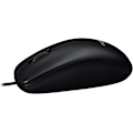 Miniatyrbild 3 av 5: Logitech M90 USB mus med sladd, 1000 DPI optisk spårning, tvåhandshantering, kompatibel med PC, Mac, bärbar dator, svart