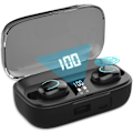 Pikkukuva 1 / 5: Langattomat nappikuulokkeet Bluetooth 5.2 -nappikuulokkeet mikrofonilla Älykäs kohinanvaimennus LED-näyttö Case Kosketusohjaus Bluetooth -kuulokkeet sisään