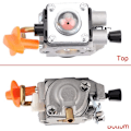 Pikkukuva 4 / 4: STIHL FS87 FS87R FS90 FS90K/R FS100 FS110 -ruohonleikkurin kaasutinsarja, C1Q-S174 -kaasutin korvaa #4180 120 0604 4180 120 0611