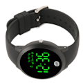 Miniatyrbild 5 av 5: Digital vattentät watch Multifunktionell Snygg färgpekskärm Nedräkningstimer 12 24 timmar watch Black Shell Black Belt