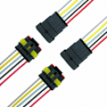 Miniatyrbillede 1 af 3: Kit Professionel 5 Pin Bil Vandtæt Elektrisk Ledning Stik Terminal Stik Stik med Ledning, til Båd Lastbil Auto Scooter Motorcykel