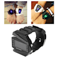 Miniatyrbild 3 av 5: Sport elektronisk watch Datumvisning Larmfunktion Flygplansstil Vattentät LED elektronisk watch för pojkar Svart