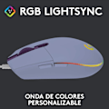 Miniatyrbild 2 av 5: Logitech G102 LIGHTSYNC USB spelmus med anpassningsbar RGB-belysning, 8K Game Capture, Upp till 8 000 DPI-spårning, Ultralight Mauve