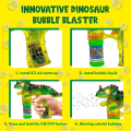Miniatyrbild 3 av 4: Dinosaur Bubble Gun: Batteridriven bubbelmaskinleksak för småbarn och barn|2 påfyllningsflaskor