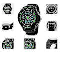 Miniatyrbild 2 av 3: Elektronisk watch för pojkar, 12/24 timmar/dubbel tidszon/larm/sekunder Vattentät watch