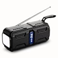 Miniatyrbild 1 av 5: Emergency Solar Radio, självdriven vevradio med LED-ficklampa, AM FM WB väderradio med 2000mAh uppladdningsbart batteri för Smart Phone Emergenc