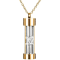 Miniatyrbild 1 av 4: Time Memory Timglas Glas kremering smycken urn halsband för aska urna smycken kremering smycken minnesmärke (glas-guld), vuxen, kvinna