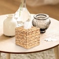 Miniatyrbillede 4 af 5: Vævæskeskrinholder | Flettet Vævæskeskrinbetræk | Kvadratiske Kleenex-Æskeskrin | Boheme Dekorativ Rattan Vævæskeskrinbetræk til Bord og Badeværelse