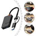 Miniatyrbillede 2 af 5: USB C USB 3.0 Kortlæser - USB til MS USB 3.0 Adapter - Kamera Viewer til Telefon/Laptop/PC