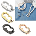 Miniatyrbild 3 av 5: Halsbandsförkortare Utbytbart bail spänne Pearl Enhancer spänne koppling, silver,