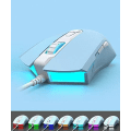 Miniatyrbild 4 av 4: AJ52 Watcher RGB Gaming Mouse, Programmerbar 6 knappar, Ergonomisk LED-bakgrundsbelyst USB Gamer-mös Dator Bärbar PC, för Windows Mac OS Linux, Blå