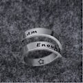 Miniatyrbild 2 av 2: Ring I Am Enough Ring Inspirerande smycken Rostfritt stål 18,9 mm diameter, rostfritt stål, barn, hona