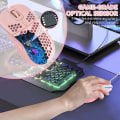 Miniatyrbild 4 av 5: Honeycomb trådad spelmus, RGB-bakgrundsbelysning, ergonomisk och lätt USB -datormus med högprecisionssensor för bärbara Windows-datorspelare (C
