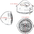 Pikkukuva 2 / 5: moottoripyörän ajovalo Hi/Lo 6 1/2" universal musta universal integroidut ajovalot Grill Bobber Chopper Custom ect (C)