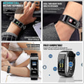 Miniatyrbild 4 av 5: 2 i 1 Smart Armband Bluetooth Headset Vattentät Watch Trådlös hörlur Y1, vuxen, svart