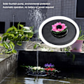 Pikkukuva 2 / 5: Lotus-aurinkolähdepumppu - Mini-aurinkovoimalla toimiva kelluva vesisuihkulähde lintukylpyihin, puutarhalampiin, ulkouima-altaisiin (vaaleanpunainen)