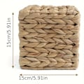 Miniatyrbillede 5 af 5: Vævæskeskrinholder | Flettet Vævæskeskrinbetræk | Kvadratiske Kleenex-Æskeskrin | Boheme Dekorativ Rattan Vævæskeskrinbetræk til Bord og Badeværelse
