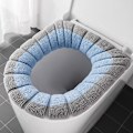 Miniatyrbillede 2 af 5: 2 stk. Tykkere Toiletbræt Dæksler Badeværelse Blød Toiletbræt Varmer Strækbar Vaskbar Fiberklud Toiletbræt Pudebetræk Toiletbræt Dæksel, Let