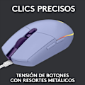 Miniatyrbild 5 av 5: Logitech G102 LIGHTSYNC USB spelmus med anpassningsbar RGB-belysning, 8K Game Capture, Upp till 8 000 DPI-spårning, Ultralight Mauve