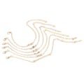 Miniatyrbild 4 av 5: 6st Kvinnor Rhinestones Smycken Tillbehör Multi Layers Slim Armband Set