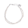 Miniatyrbild 1 av 4: stycke dubbla lager armband smycken, silver, present