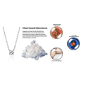 Pikkukuva 5 / 5: Metiz Lymphvity Magnetherapy Quartz Gemstone riipus kaulakoru, lymph & laihtuva kaulakoru, 5 mm, naaras