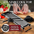 Miniatyrbild 3 av 5: Justerbar Mandolin Mat Slicer, Kök Mandolin Slicer, Mandolin, Potatis Slicer, Tomat Slicer, Morot Slicer, Lök Slicer - Rostfritt Stål - Inkludera