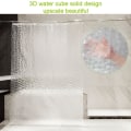 Miniatyrbild 5 av 5: Form duschdraperi 180 x 180 cm Halvtransparent Badkarsgardin 0,18mm Förtjockad EVA Vattentät Tvättbar 3D Badkarsgardin med 12 Ringar Badrum