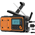 Miniatyrbild 1 av 5: Solradio, Bärbar Radio, Nödväder 4000mAh Handvevradio med FM/AM(MW)/SW/WBA Dynamoradio, med LED-ficklampa/SOS-alarm/USB-kabel för