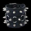 Miniatyrbild 4 av 4: Punk Rock Cone Nitar Armband Män Kvinnor Unisex bred läderarmring