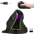 Miniatyrbild 2 av 3: Ergonomisk mus trådlös, vertikal Bluetooth mus, laddningsbar, 2,4G RGB optiska vertikala möss med 4 justerbara DPI