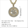 Miniatyrbild 2 av 4: Hip Hop Diamond Dollar Spinner halsband, barn, silver