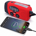 Pikkukuva 3 / 5: FM/AM/NOAA-sääradio, käsikäyttöinen, aurinkokäyttöinen, mini, hätätilanteisiin tarkoitettu selviytymisradio, jossa on 3 superkirkasta LED-taskulamppua ja 2000 mAh:n akku