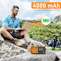 Miniatyrbild 5 av 5: Solradio, Bärbar Radio, Nödväder 4000mAh Handvevradio med FM/AM(MW)/SW/WBA Dynamoradio, med LED-ficklampa/SOS-alarm/USB-kabel för