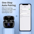 Miniatyrbild 5 av 5: Bluetooth hörlurar 60H uppspelning True Wireless Earbuds LED Power Display-hörlurar med trådlöst case IPX5 Vattentäta in-ear-öronsnäckor med Mi