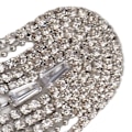 Miniatyrbild 3 av 5: 2st Kvinna Rhinestone Tofs Dangle Örhängen Sparkle Färgglada Böjda Bling Dangle Örhängen för Girl Lady Silver