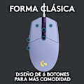 Miniatyrbild 4 av 5: Logitech G102 LIGHTSYNC USB spelmus med anpassningsbar RGB-belysning, 8K Game Capture, Upp till 8 000 DPI-spårning, Ultralight Mauve