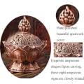 Miniatyrbillede 3 af 5: Lotus Røgelsebrænder Vintage Mini Røg Legering Keglebrænder Censer B