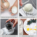 Miniatyrbild 3 av 4: Ägg Slicer Cutter Ägg Slicer, 2 i 1 Rostfritt Stål Ägg Slicer, Mu