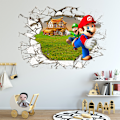 Miniatyrbild 5 av 5: Väggdekaler 3D Brutet Vägg Mario Väggdekaler Mural Dekaler för