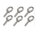 Miniatyrbilde 1 av 3: ##/M8 Øyebolter, 6 stykker, 30 mm gjenge, nylon låsemutter og lås##/