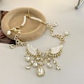 Miniatyrbillede 3 af 5: ##/Overdreven hvidgulds sommerfugl halskæde choker kraveben kæde##/
