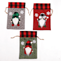 Miniatyrbilde 1 av 5: ##/3 stk Juleposer med snor, gjenbrukbare stoffjuleposer##/