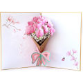 Miniatyrbilde 2 av 5: Blomster Pop Up-kort, 3D Bursdags Pop Up-kort, 3D Valentinsdag