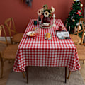 Miniatyrbillede 3 af 5: ##/Dug 140 x 140 cm rubin hvid ternet##/