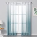 Miniatyrbild 1 av 5: ##/Gardinkrokar (2 stycken) transparent gradient vertikal gardin voile##/