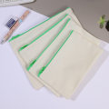 Miniatyrbilde 4 av 4: Pakke med 15 (Beige, Farget Glidelås, 20 x 14 cm) Blanke Bomullsposer C