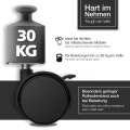 Miniatyrbillede 4 af 5: Sæt med 4 møbelhjul 50 mm - Transport hjul med bremse
