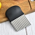 Miniatyrbild 3 av 5: Köksprydnad med vågig kniv i rostfritt stål för att skära pommes frites