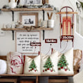 Miniatyrbilde 5 av 5: ##/Sett med 4 juleputetrekk - 45 x 45 cm Julenissen Elg De##/
